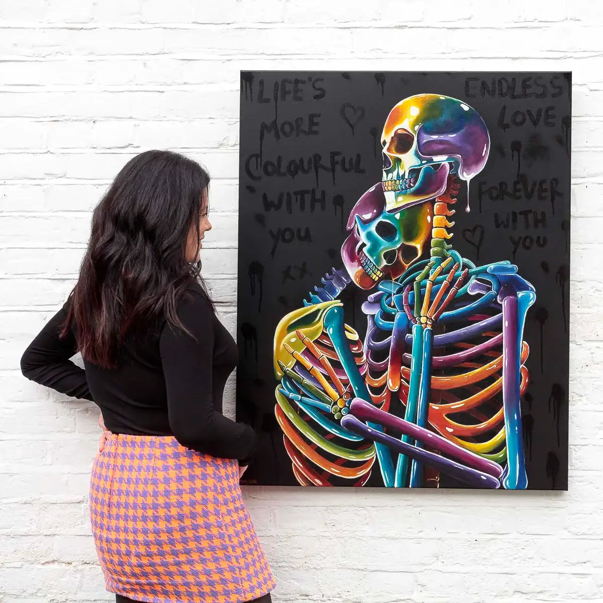 Life's More Colourful With You - Original - SOLD by artist Becky Smith - Wyecliffe Galleries