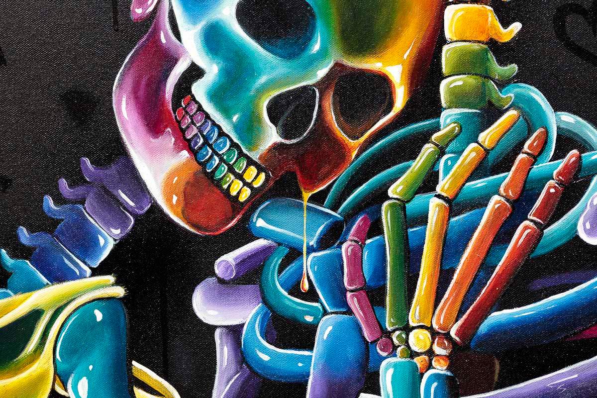 Life's More Colourful With You - Original - SOLD by artist Becky Smith - Wyecliffe Galleries