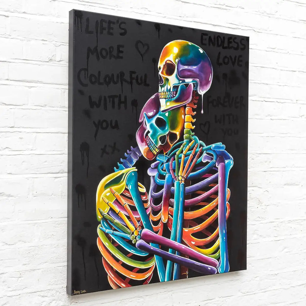 Life's More Colourful With You - Original - SOLD by artist Becky Smith - Wyecliffe Galleries