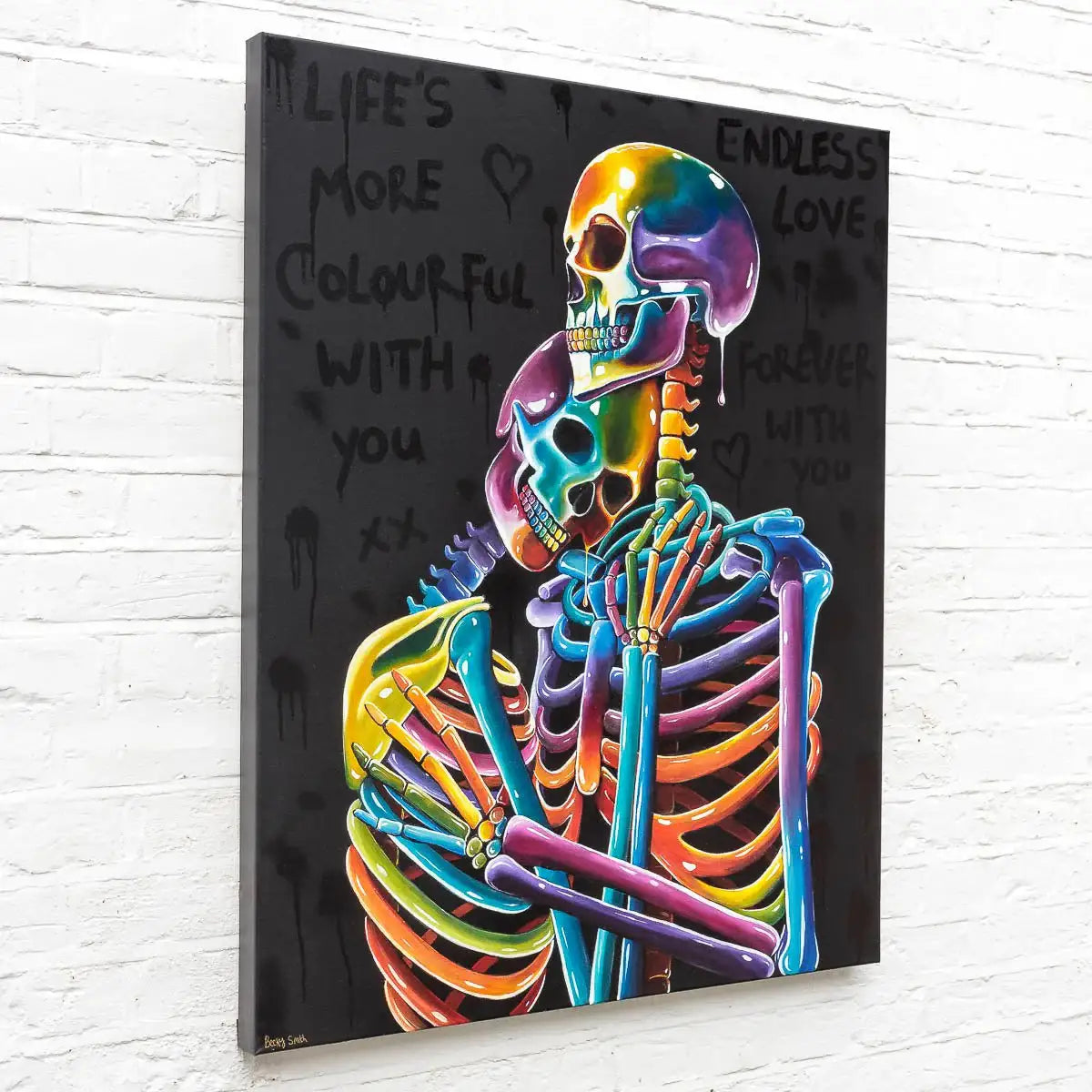 Life's More Colourful With You - Original - SOLD by artist Becky Smith - Wyecliffe Galleries