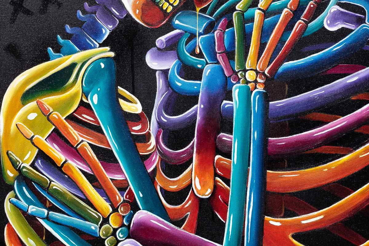 Life's More Colourful With You - Original - SOLD by artist Becky Smith - Wyecliffe Galleries