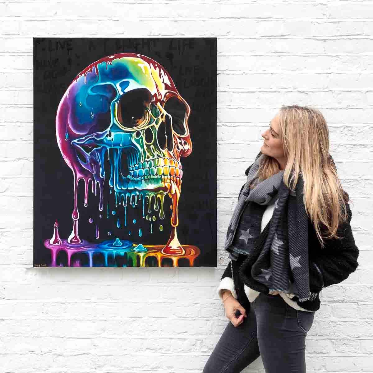 Live A Bright Life - Original - SOLD by artist Becky Smith - Wyecliffe Galleries