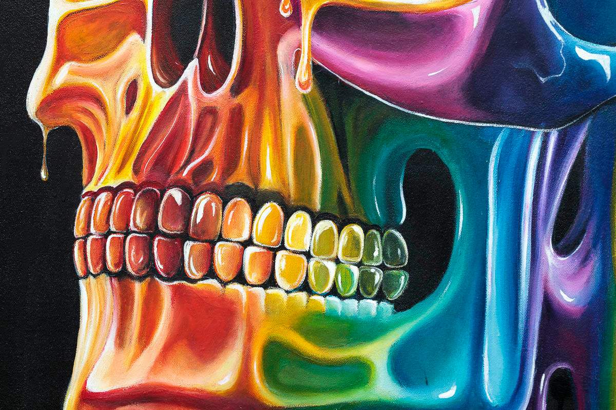 Live Life In Colour - Original - SOLD by artist Becky Smith - Wyecliffe Galleries
