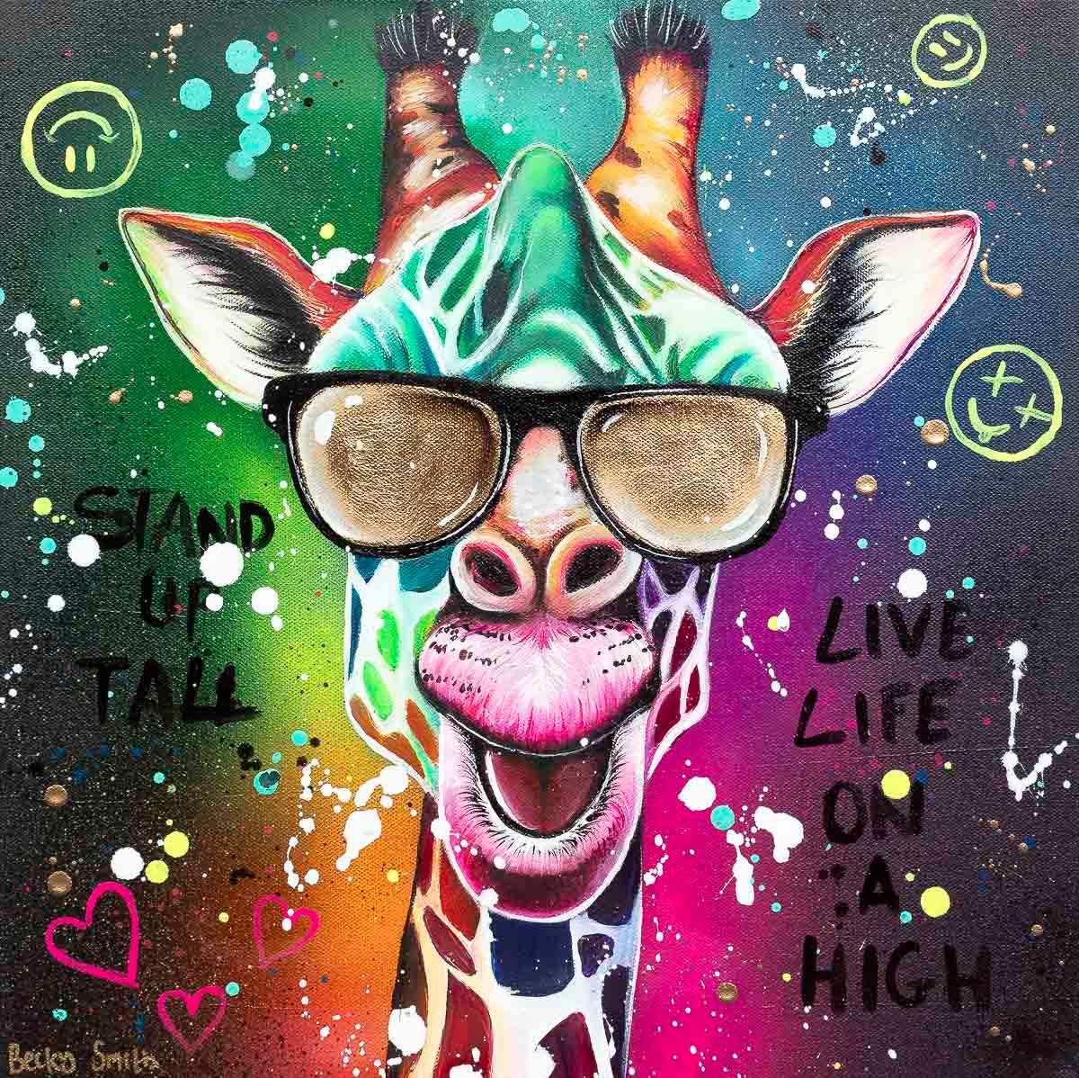 Living Life On A High - Original - SOLD by artist Becky Smith - Wyecliffe Galleries
