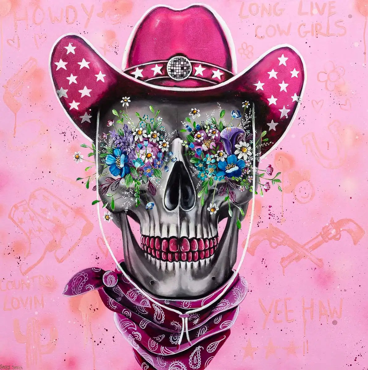Long Live Cowgirls - Original by artist Becky Smith - Wyecliffe Galleries