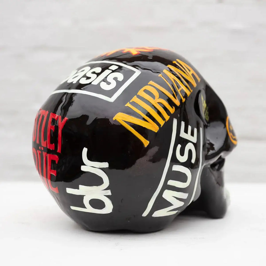 Long Live Rock N Skull - Original Sculpture - SOLD by artist Becky Smith - Wyecliffe Galleries