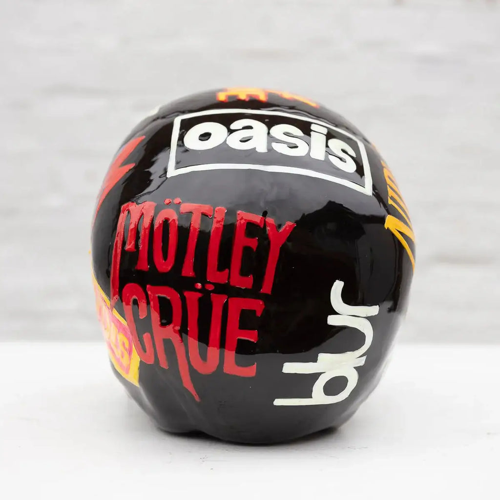 Long Live Rock N Skull - Original Sculpture - SOLD by artist Becky Smith - Wyecliffe Galleries