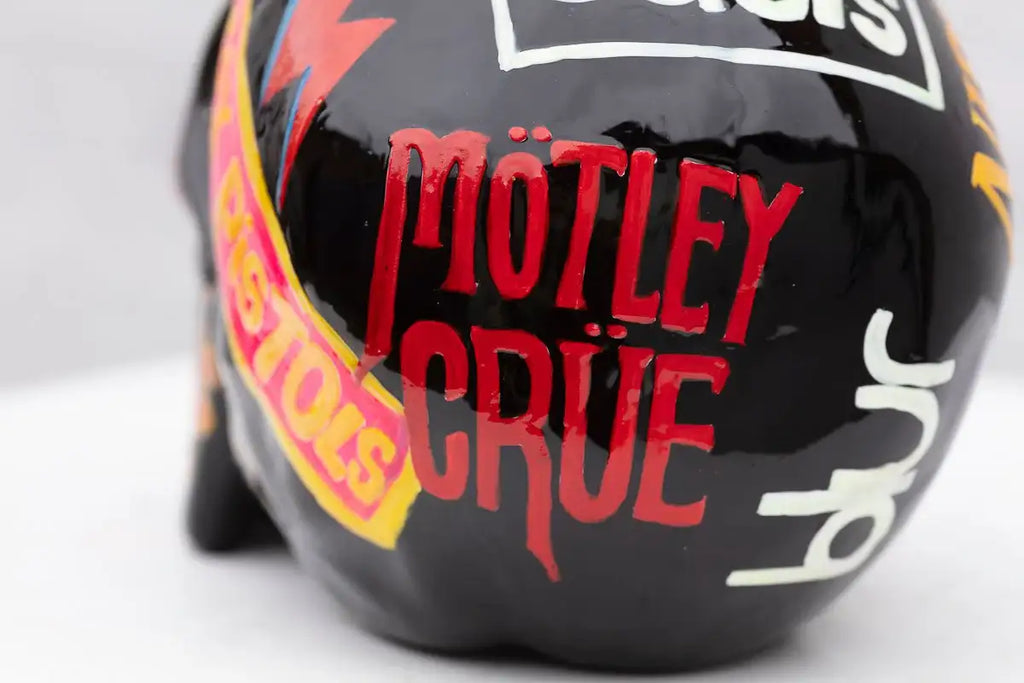 Long Live Rock N Skull - Original Sculpture - SOLD by artist Becky Smith - Wyecliffe Galleries