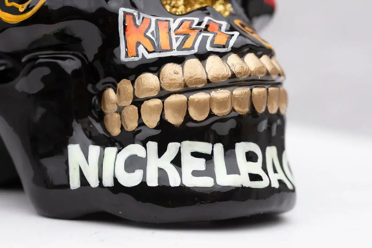 Long Live Rock N Skull - Original Sculpture - SOLD by artist Becky Smith - Wyecliffe Galleries