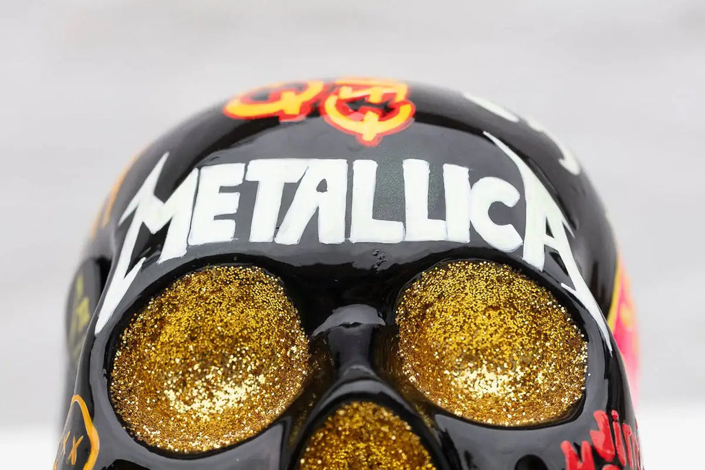 Long Live Rock N Skull - Original Sculpture - SOLD by artist Becky Smith - Wyecliffe Galleries