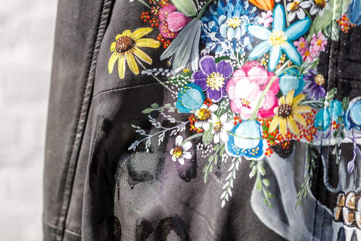 Love And Life - Original Alexander McQueen Jacket - SOLD by artist Becky Smith - Wyecliffe Galleries