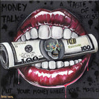 Money Talks - Original - SOLD by artist Becky Smith - Wyecliffe Galleries
