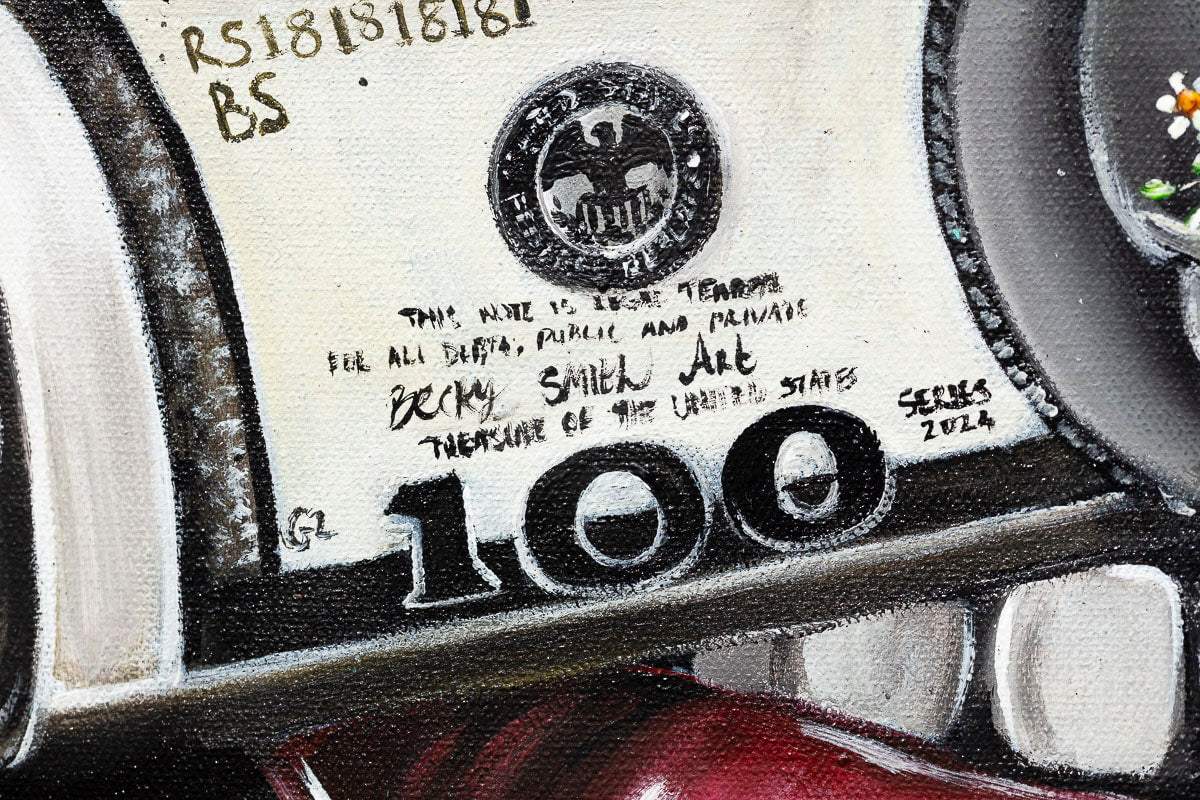 Money Talks - Original - SOLD by artist Becky Smith - Wyecliffe Galleries