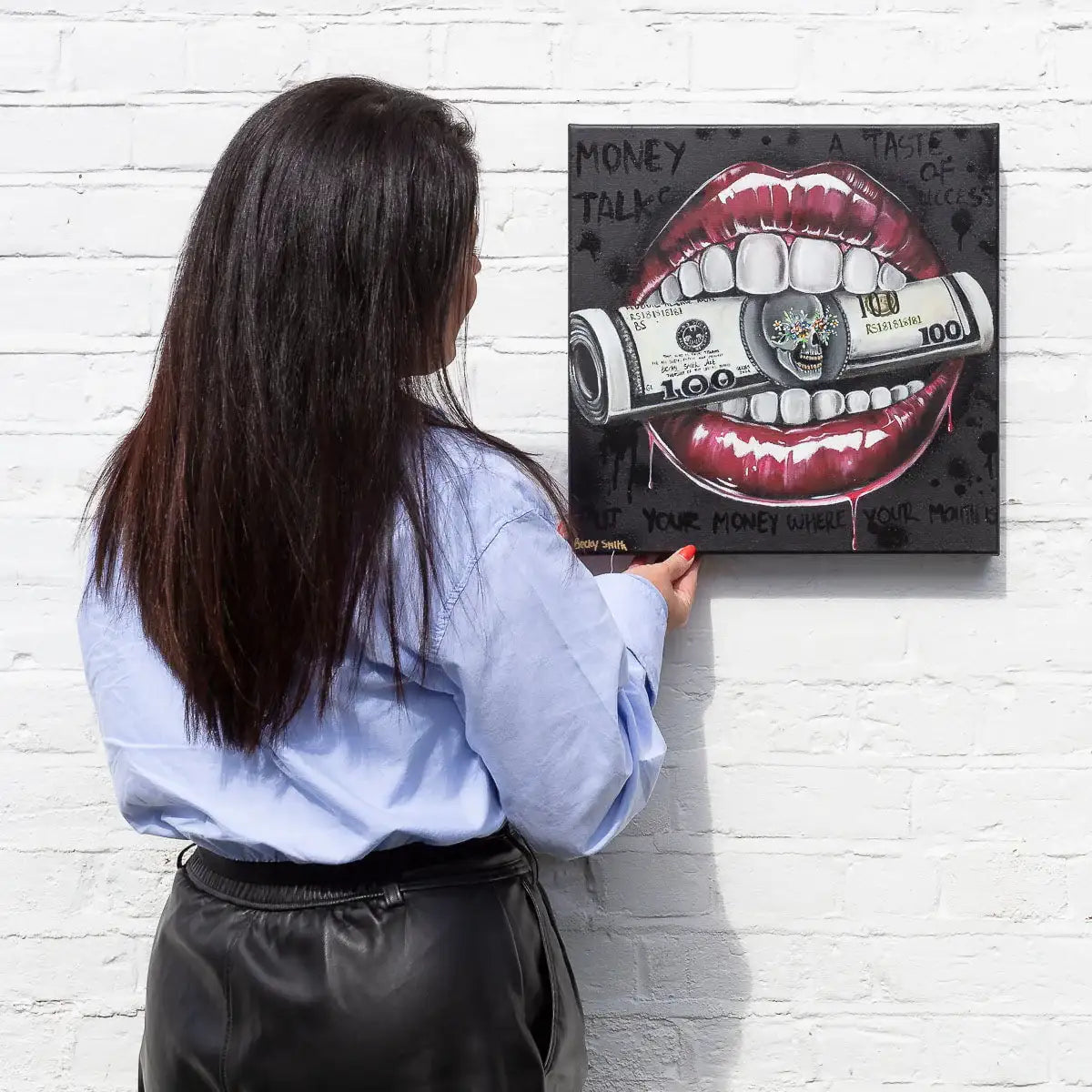 Money Talks - Original - SOLD by artist Becky Smith - Wyecliffe Galleries