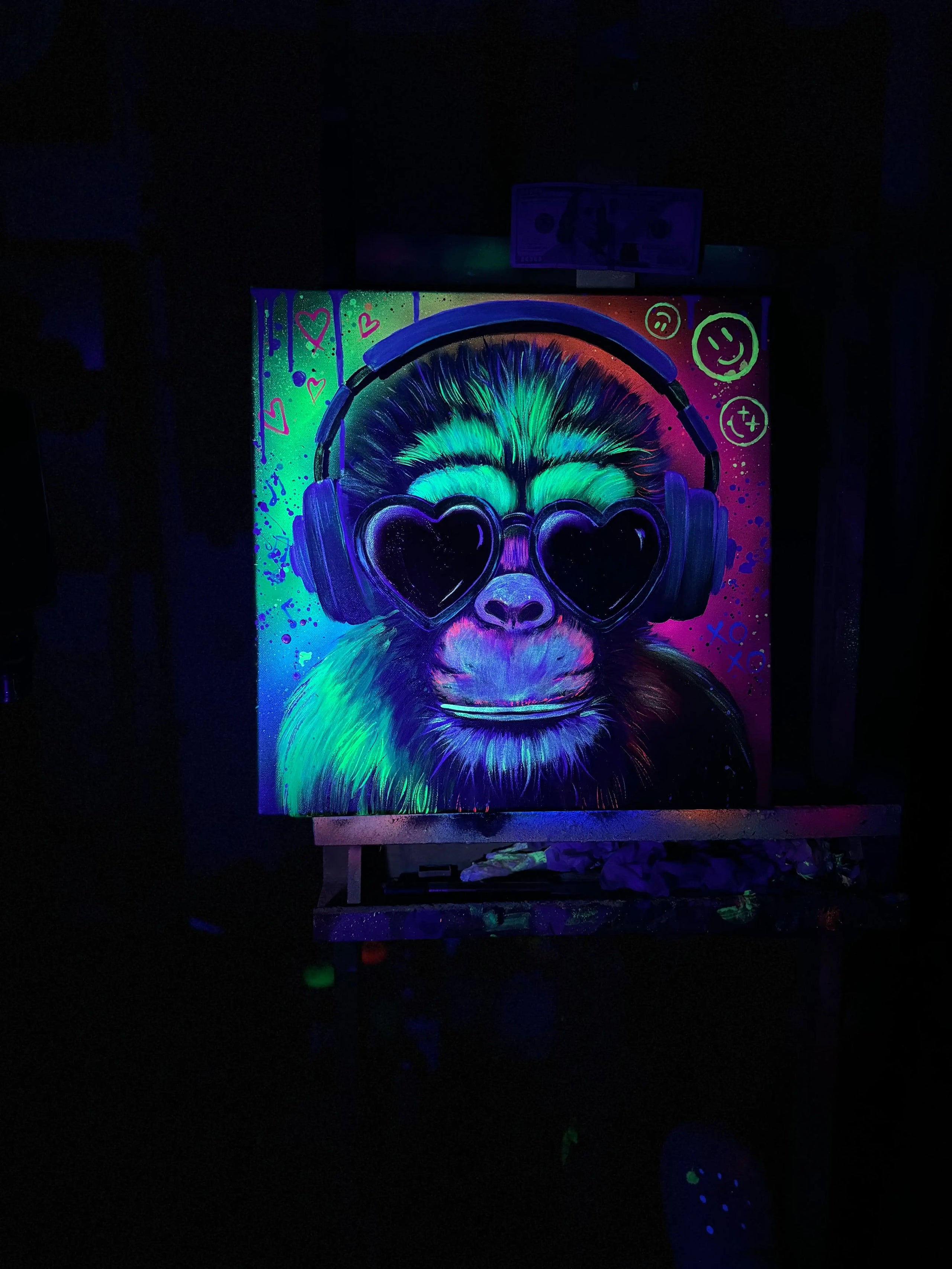 Monkey Business - Original - SOLD by artist Becky Smith - Wyecliffe Galleries