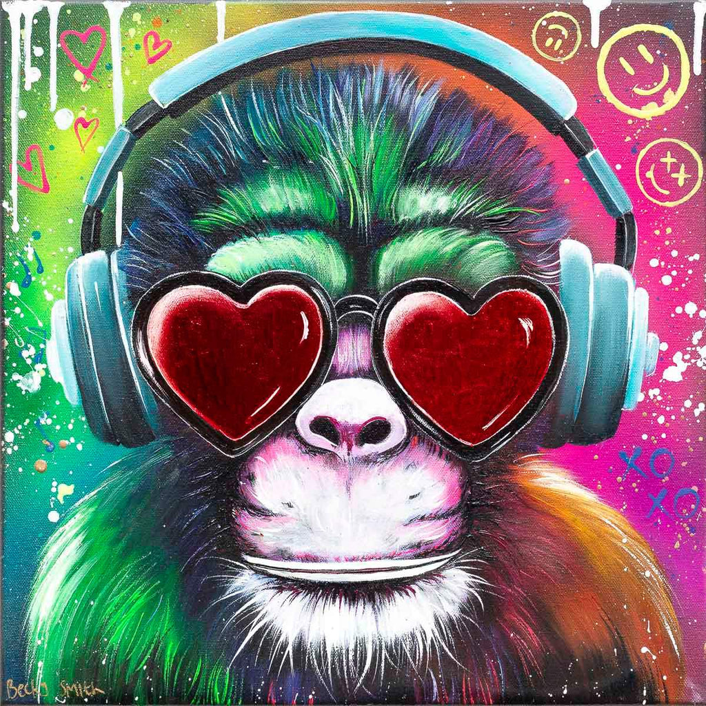 Monkey Business - Original - SOLD by artist Becky Smith - Wyecliffe Galleries