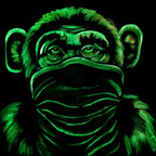 Monkey Hear No Evil, See No Evil, Speak No Evil Triptych - Original - SOLD by artist Becky Smith - Wyecliffe Galleries