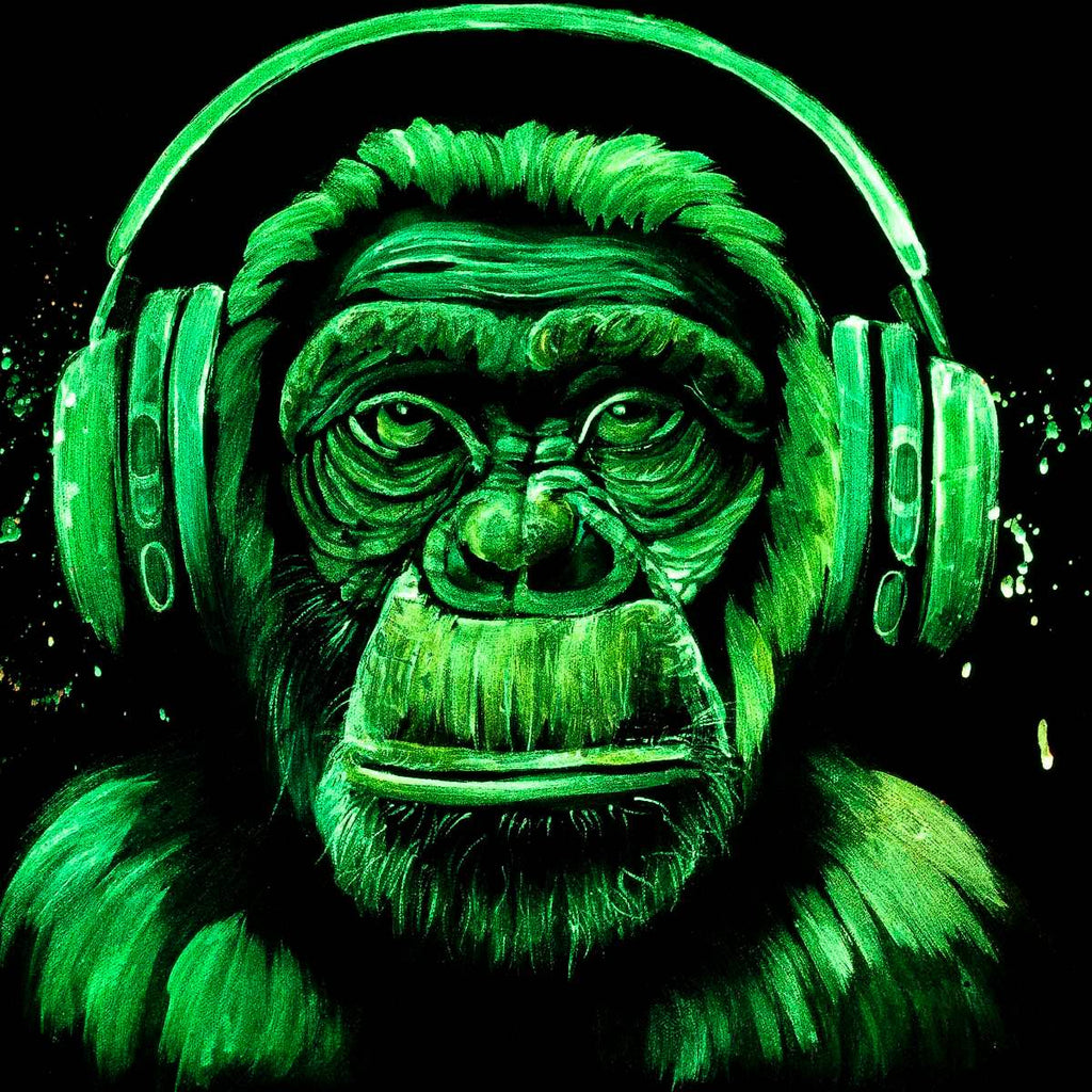 Monkey Hear No Evil, See No Evil, Speak No Evil Triptych - Original - SOLD by artist Becky Smith - Wyecliffe Galleries