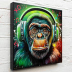 Monkey Hear No Evil, See No Evil, Speak No Evil Triptych - Original - SOLD by artist Becky Smith - Wyecliffe Galleries