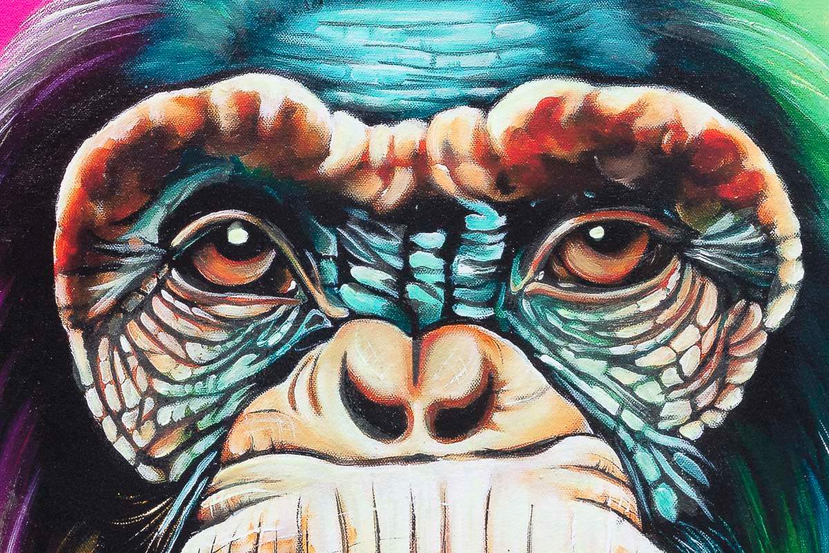 Monkey Madness - Artist Proof by artist Becky Smith - Wyecliffe Galleries
