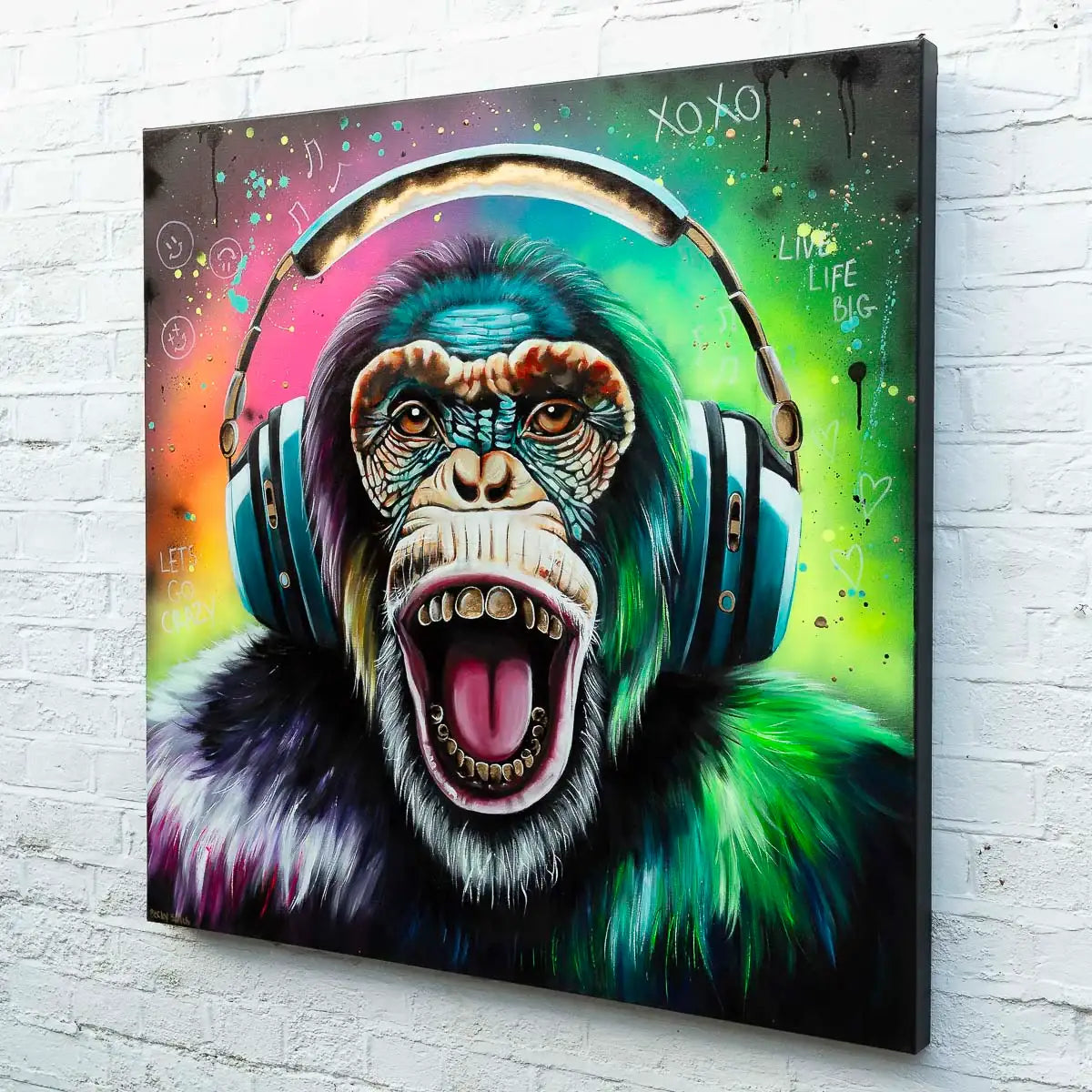 Monkey Madness - Original by artist Becky Smith - Wyecliffe Galleries