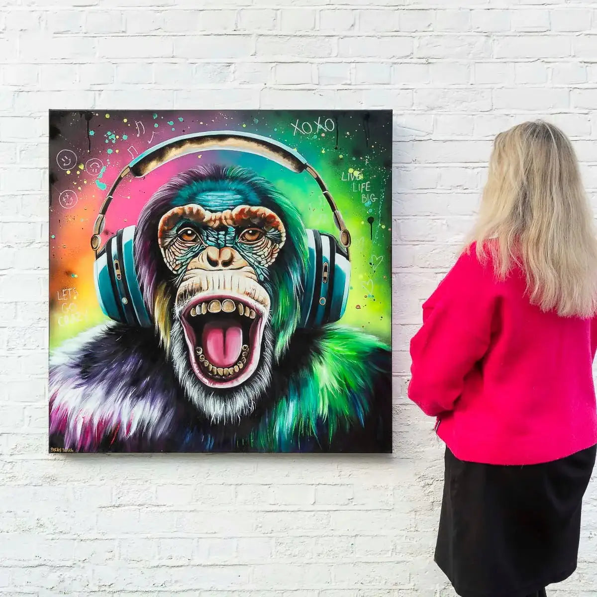 Monkey Madness - Original by artist Becky Smith - Wyecliffe Galleries