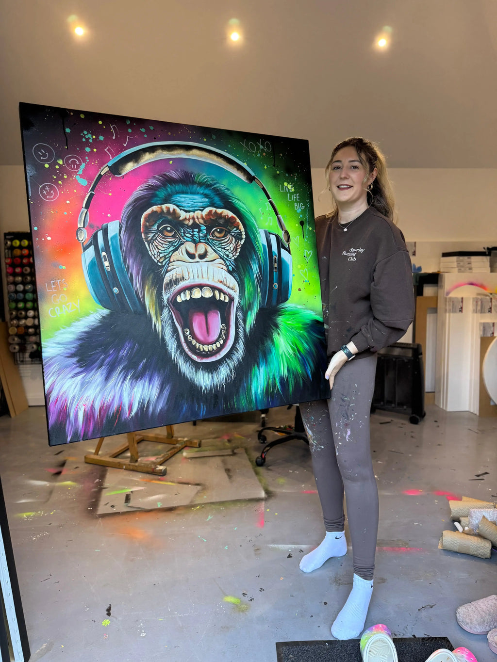 Monkey Madness - Original by artist Becky Smith - Wyecliffe Galleries
