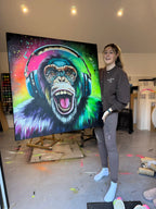 Monkey Madness - Original by artist Becky Smith - Wyecliffe Galleries