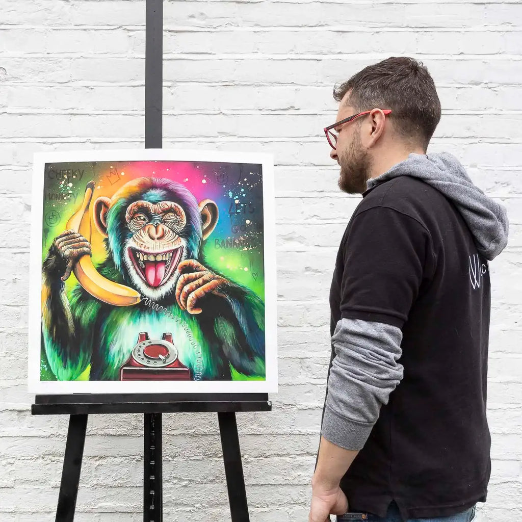 Monkey Madness Triptych - Artist Proof Matching SET by artist Becky Smith - Wyecliffe Galleries