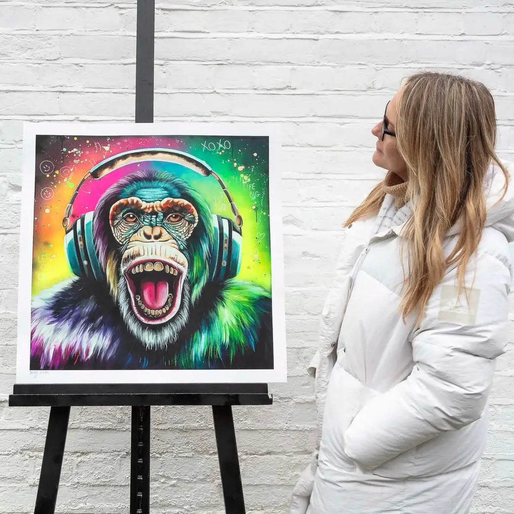 Monkey Madness Triptych - Artist Proof Matching SET by artist Becky Smith - Wyecliffe Galleries