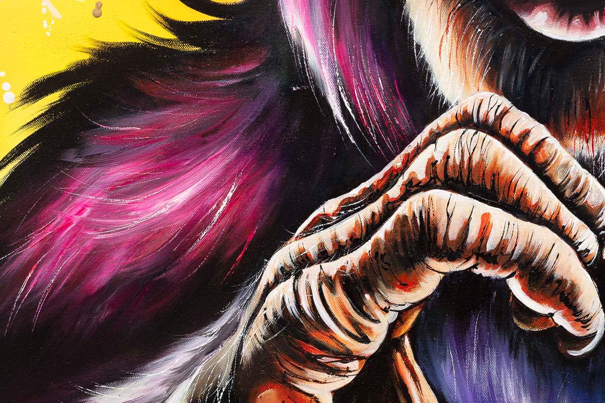 Monkey Madness Triptych - Deluxe Edition Matching SET by artist Becky Smith - Wyecliffe Galleries