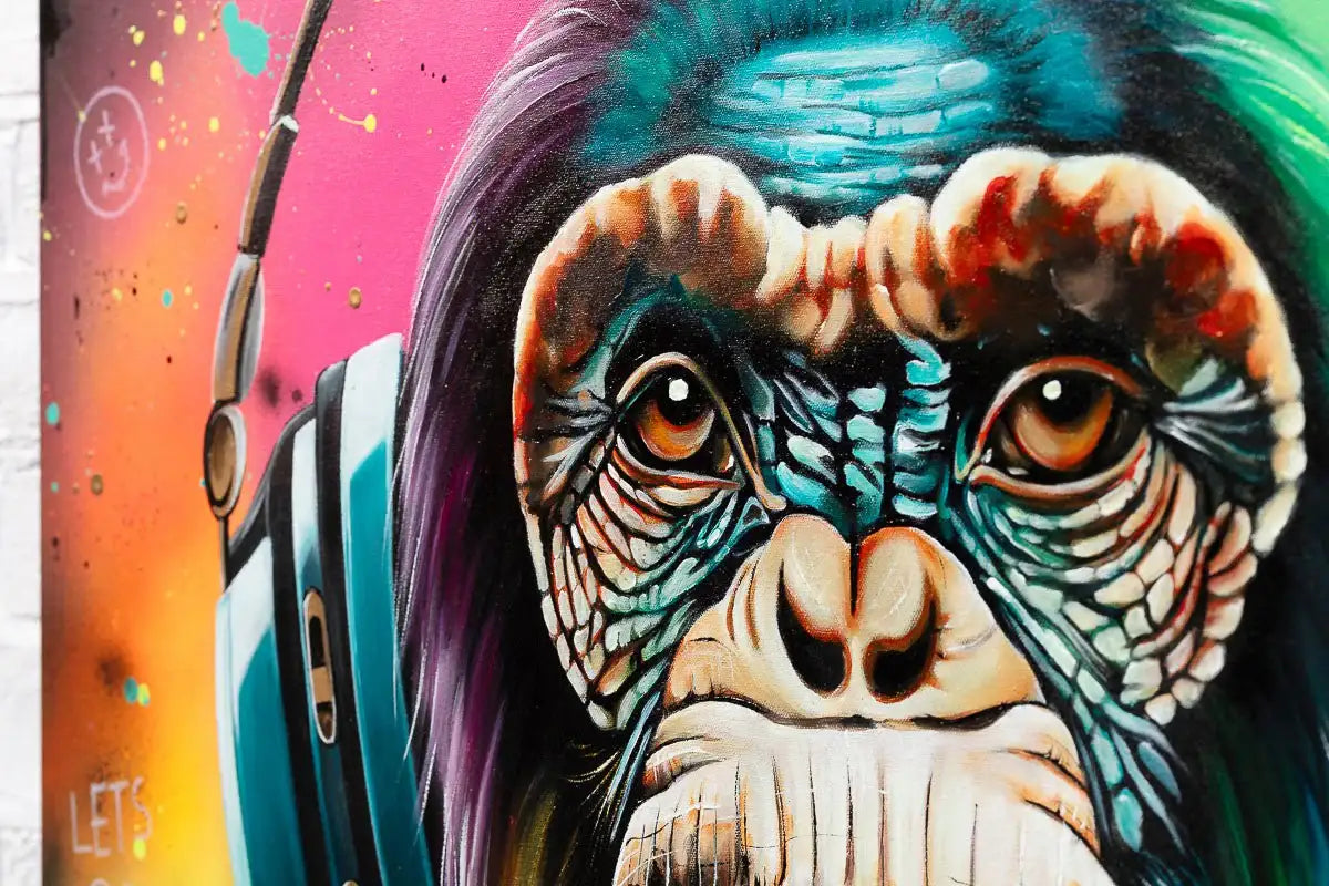 Monkey Madness Triptych - Deluxe Edition Matching SET by artist Becky Smith - Wyecliffe Galleries