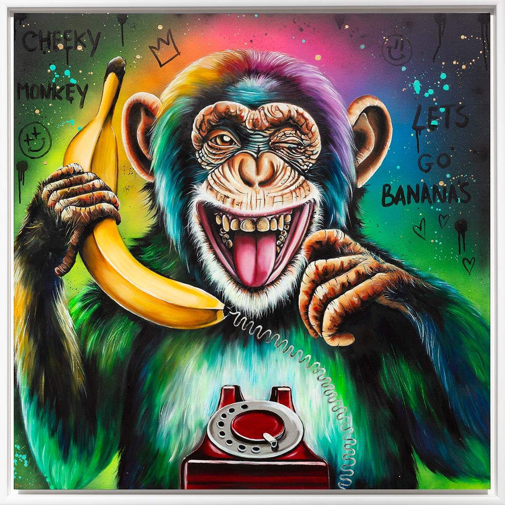 Monkey Madness Triptych - Deluxe Edition Matching SET by artist Becky Smith - Wyecliffe Galleries