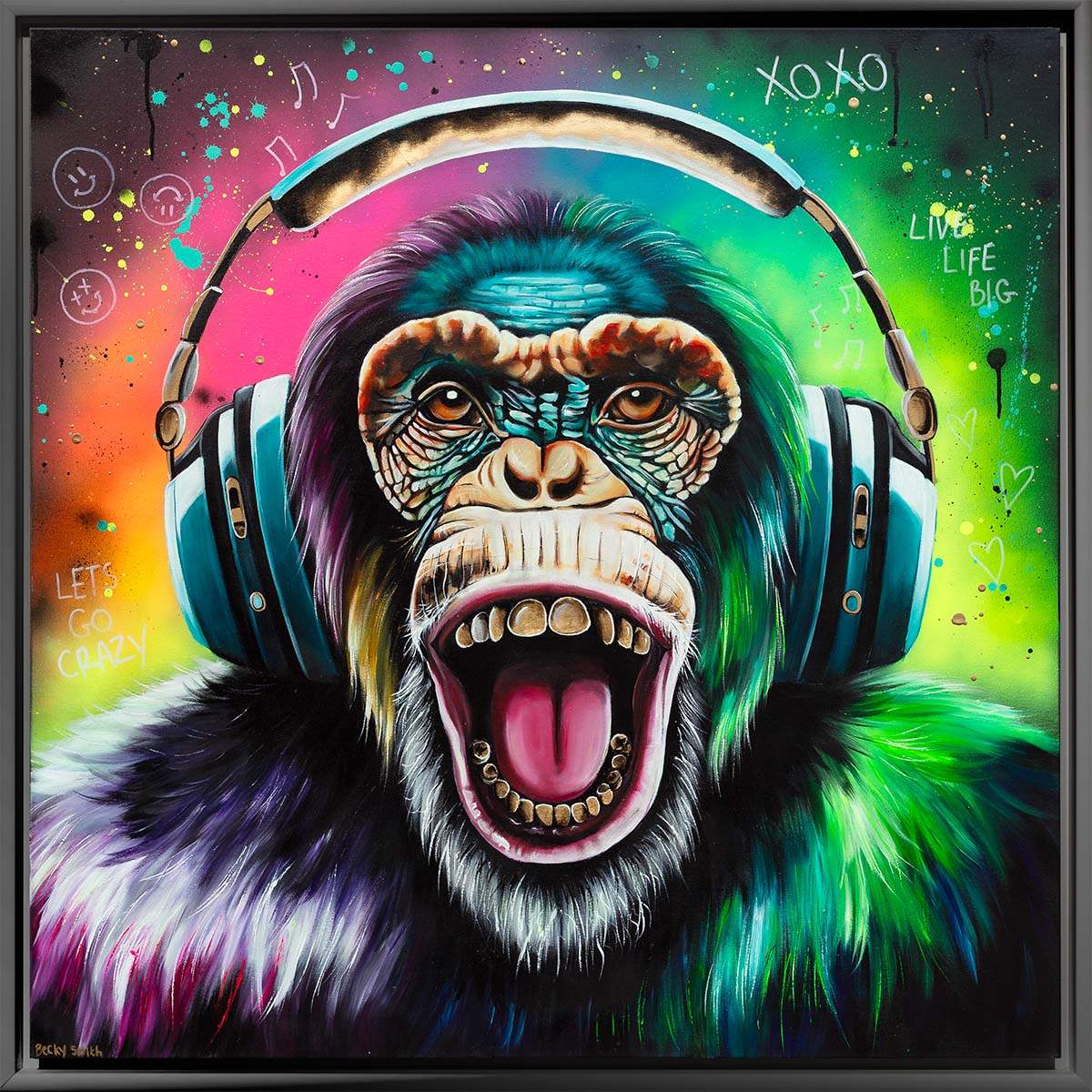 Monkey Madness Triptych - Deluxe Edition Matching SET by artist Becky Smith - Wyecliffe Galleries