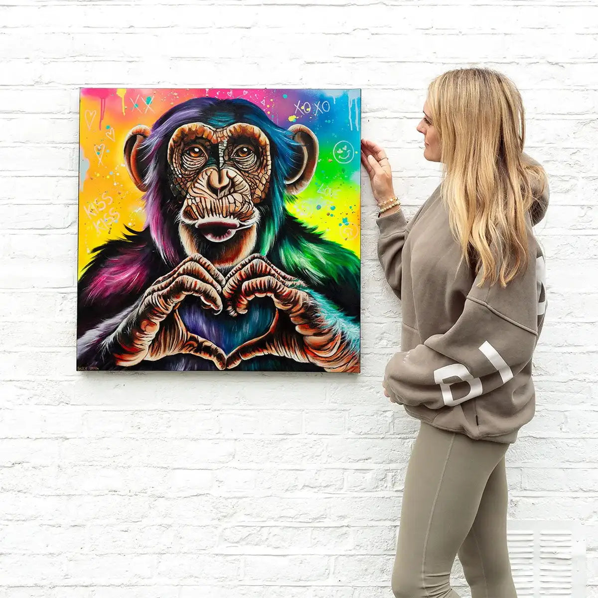 Monkey Madness Triptych - Deluxe Edition Matching SET by artist Becky Smith - Wyecliffe Galleries