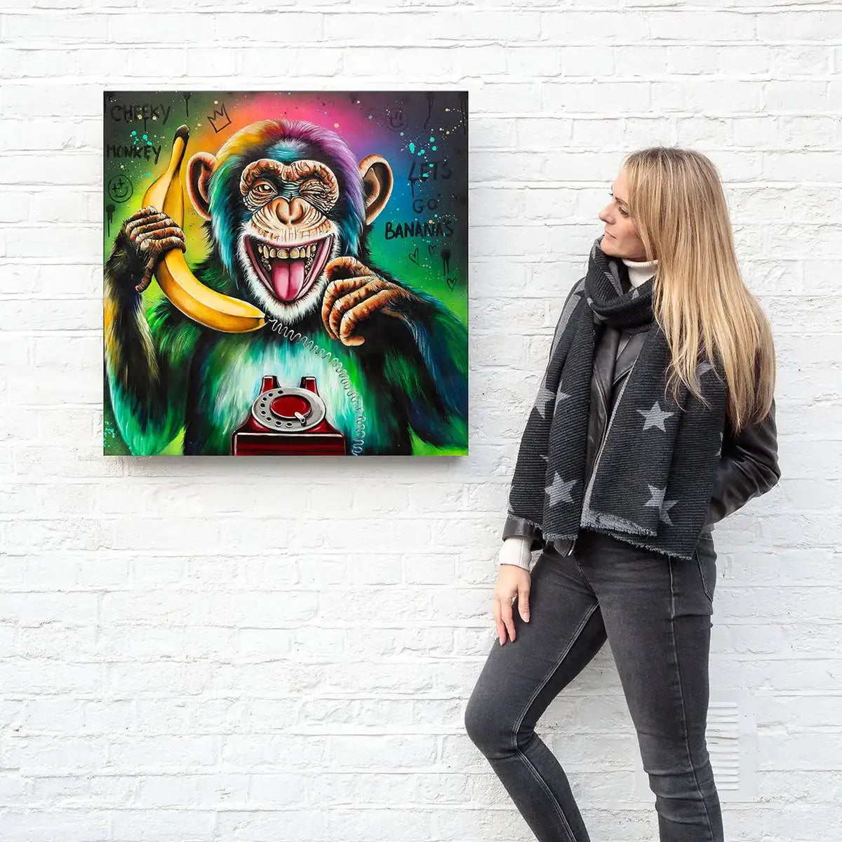 Monkey Madness Triptych - Deluxe Edition Matching SET by artist Becky Smith - Wyecliffe Galleries
