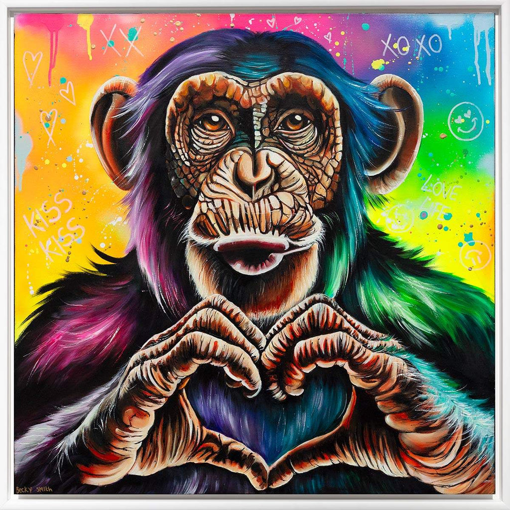 Monkey Madness Triptych - Deluxe Edition Matching SET by artist Becky Smith - Wyecliffe Galleries