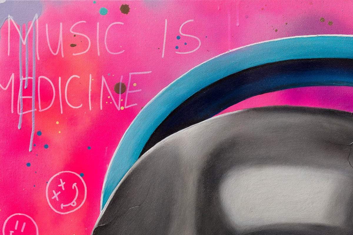 Music Is Medicine - Original by artist Becky Smith - Wyecliffe Galleries