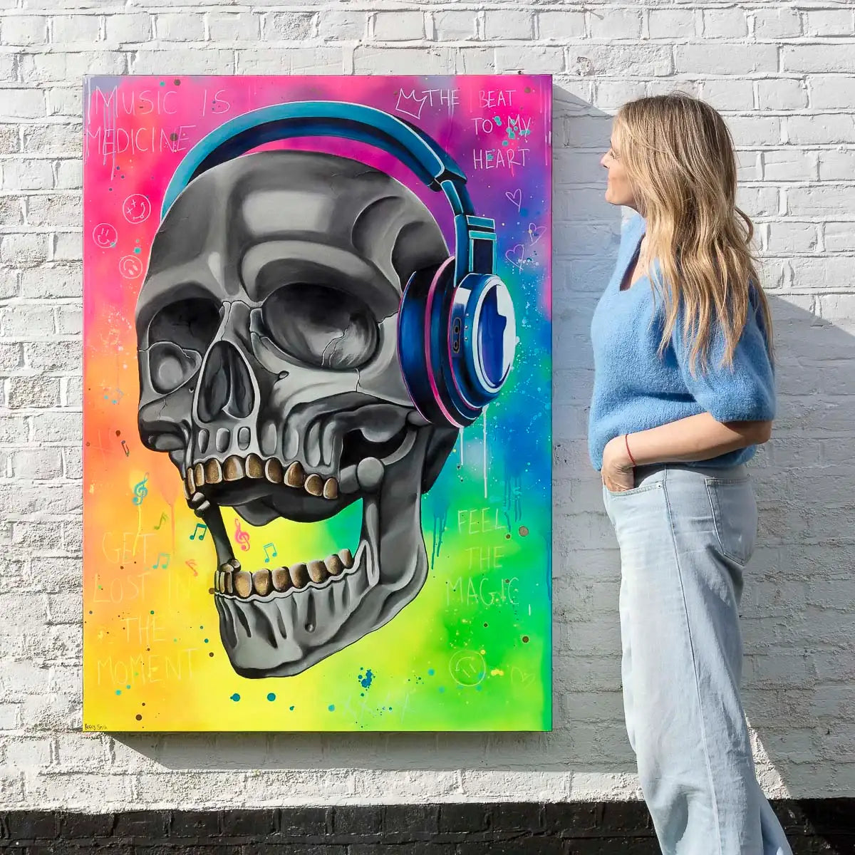 Music Is Medicine - Original by artist Becky Smith - Wyecliffe Galleries