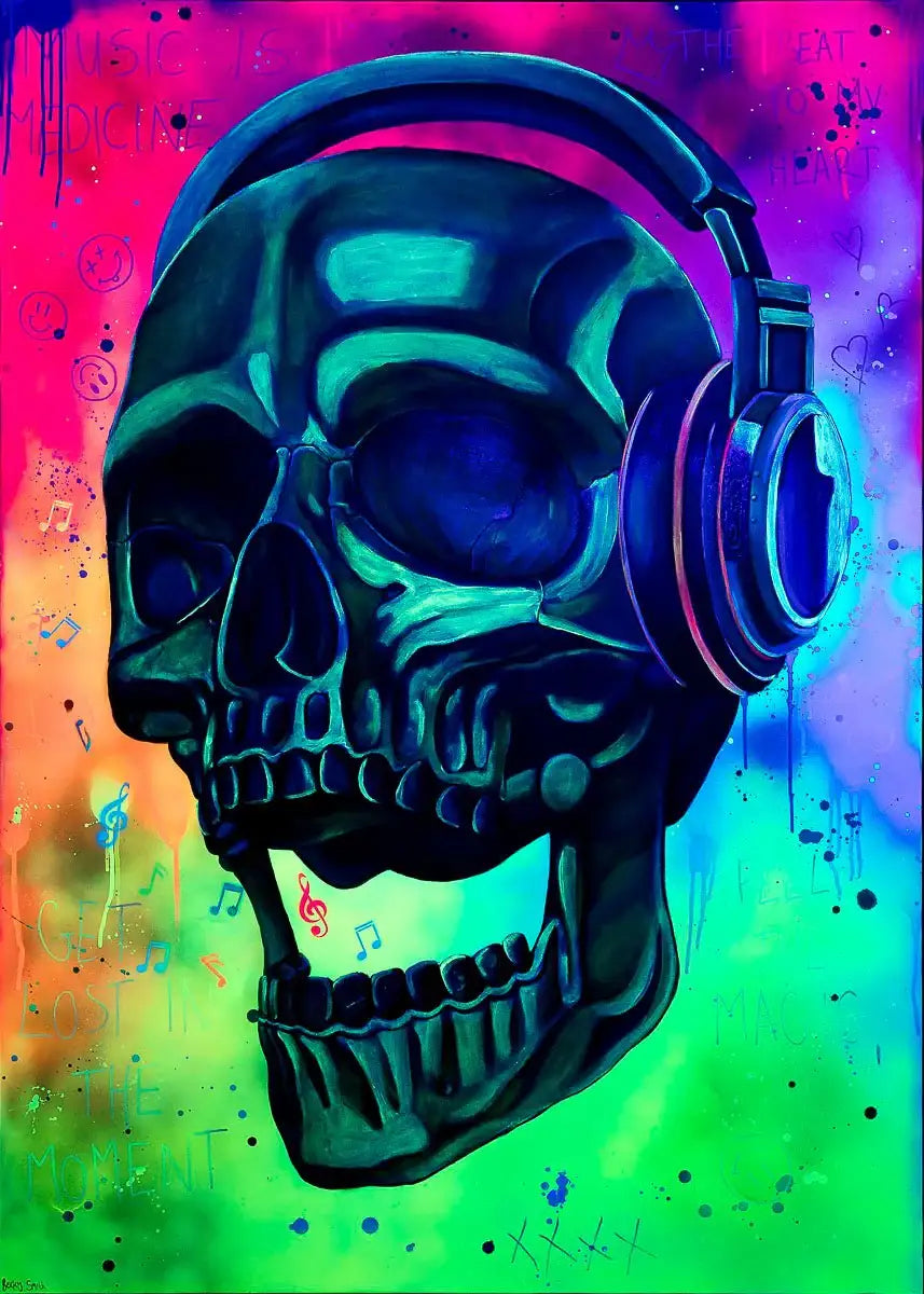 Music Is Medicine - Original by artist Becky Smith - Wyecliffe Galleries