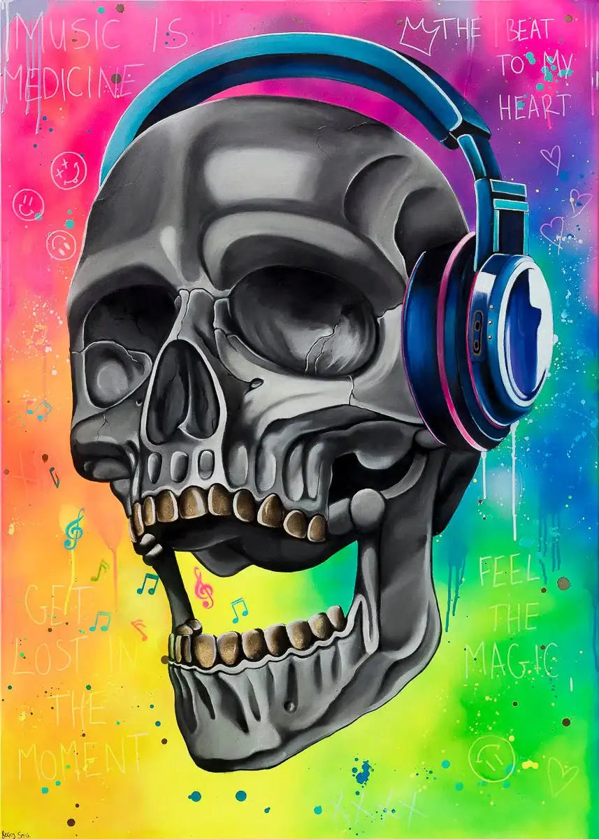 Music Is Medicine - Original by artist Becky Smith - Wyecliffe Galleries