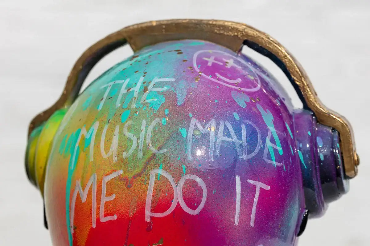 Music Makes Me Lose Control - Original - SOLD by artist Becky Smith - Wyecliffe Galleries