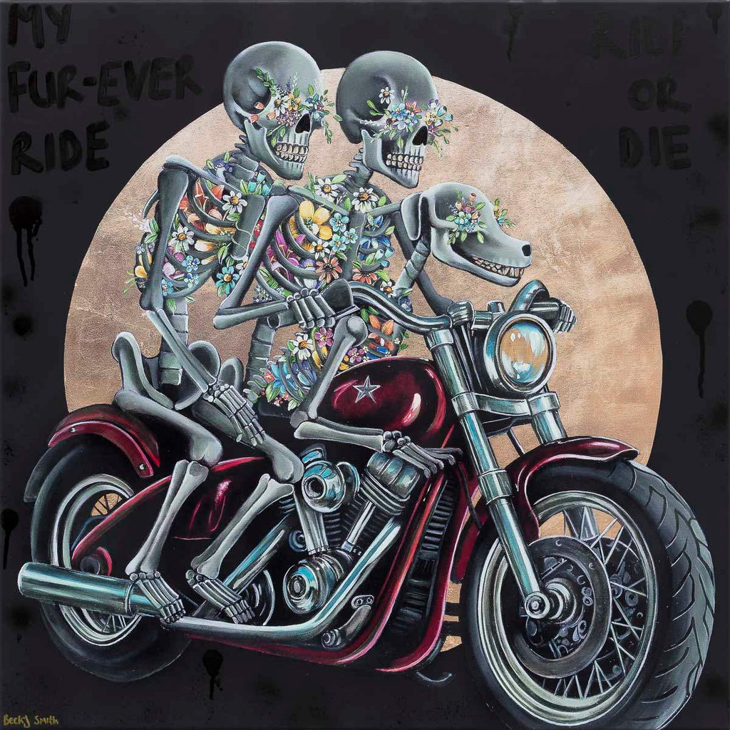 My Fur-Ever Ride - Deluxe Canvas (Box Canvas) by artist Becky Smith - Wyecliffe Galleries