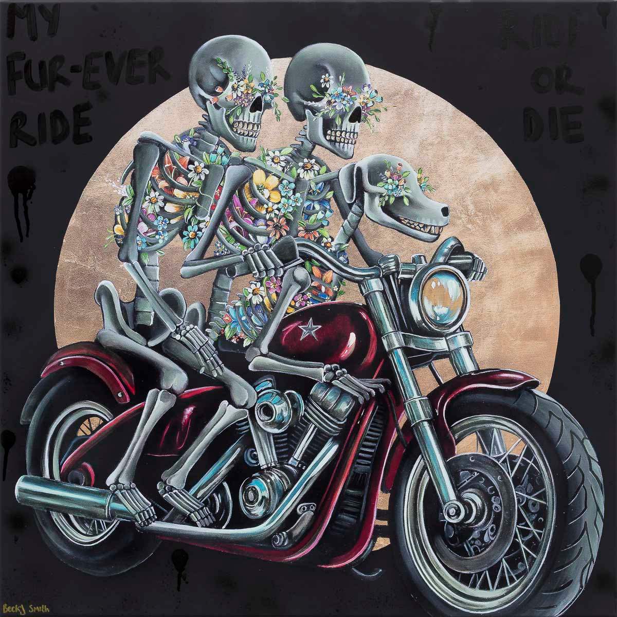 My Fur-Ever Ride - Deluxe Canvas (Box Canvas) by artist Becky Smith - Wyecliffe Galleries