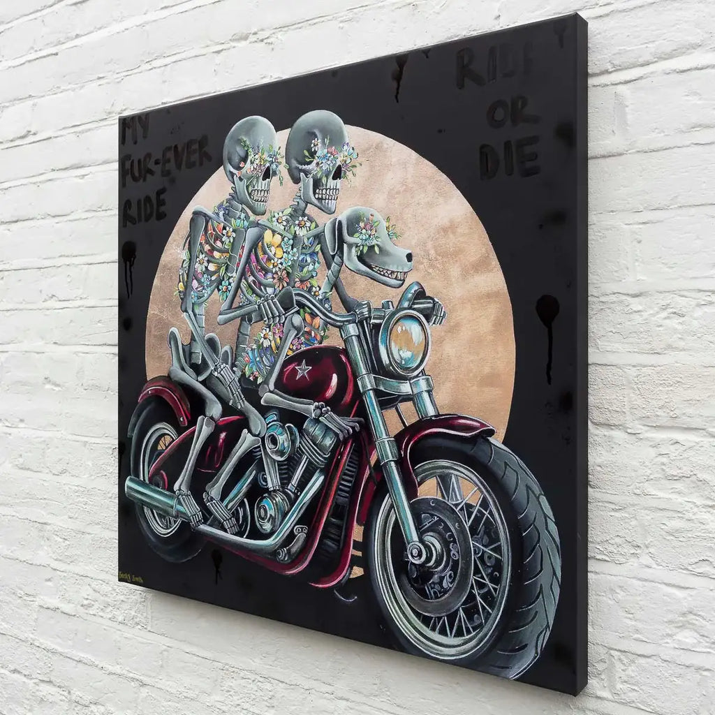 My Fur-Ever Ride - Deluxe Canvas (Box Canvas) by artist Becky Smith - Wyecliffe Galleries