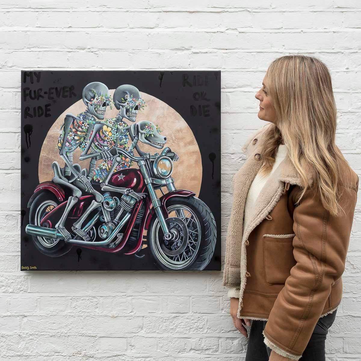 My Fur-Ever Ride - Deluxe Canvas (Box Canvas) by artist Becky Smith - Wyecliffe Galleries