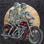 My Fur-Ever Ride - Original - SOLD by artist Becky Smith - Wyecliffe Galleries