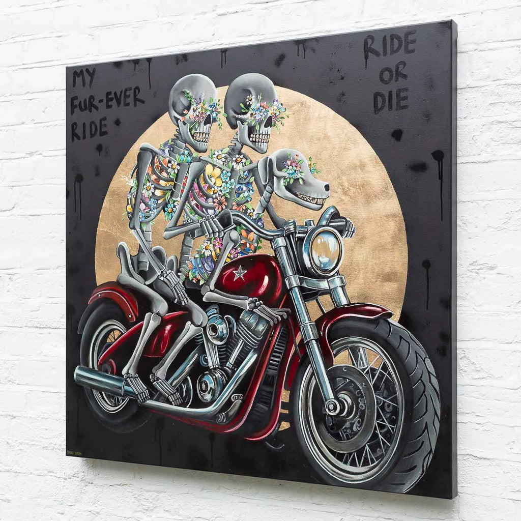 My Fur-Ever Ride - Original - SOLD by artist Becky Smith - Wyecliffe Galleries