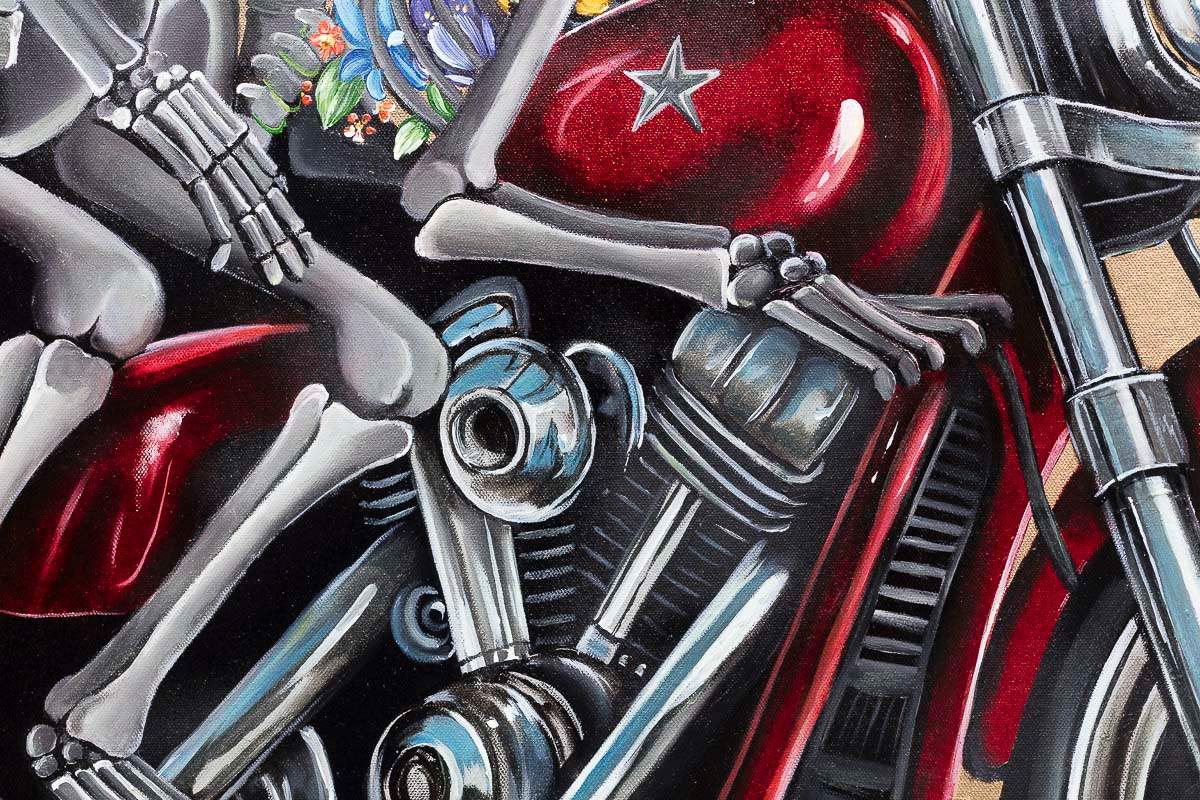 My Fur-Ever Ride - Original - SOLD by artist Becky Smith - Wyecliffe Galleries