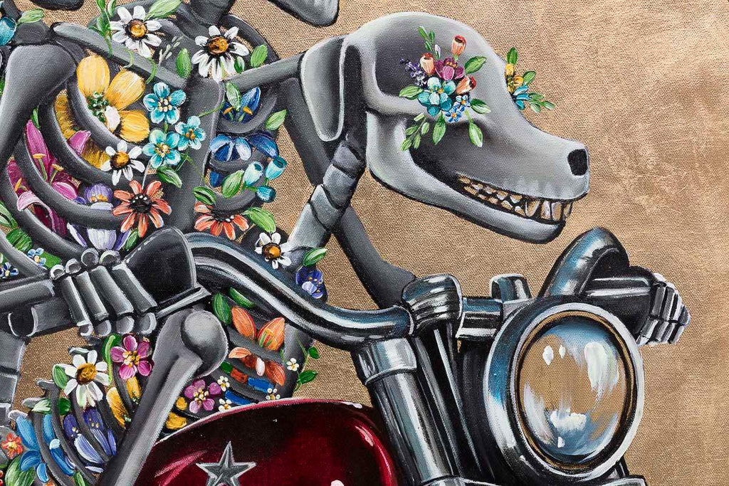 My Fur-Ever Ride - Original - SOLD by artist Becky Smith - Wyecliffe Galleries